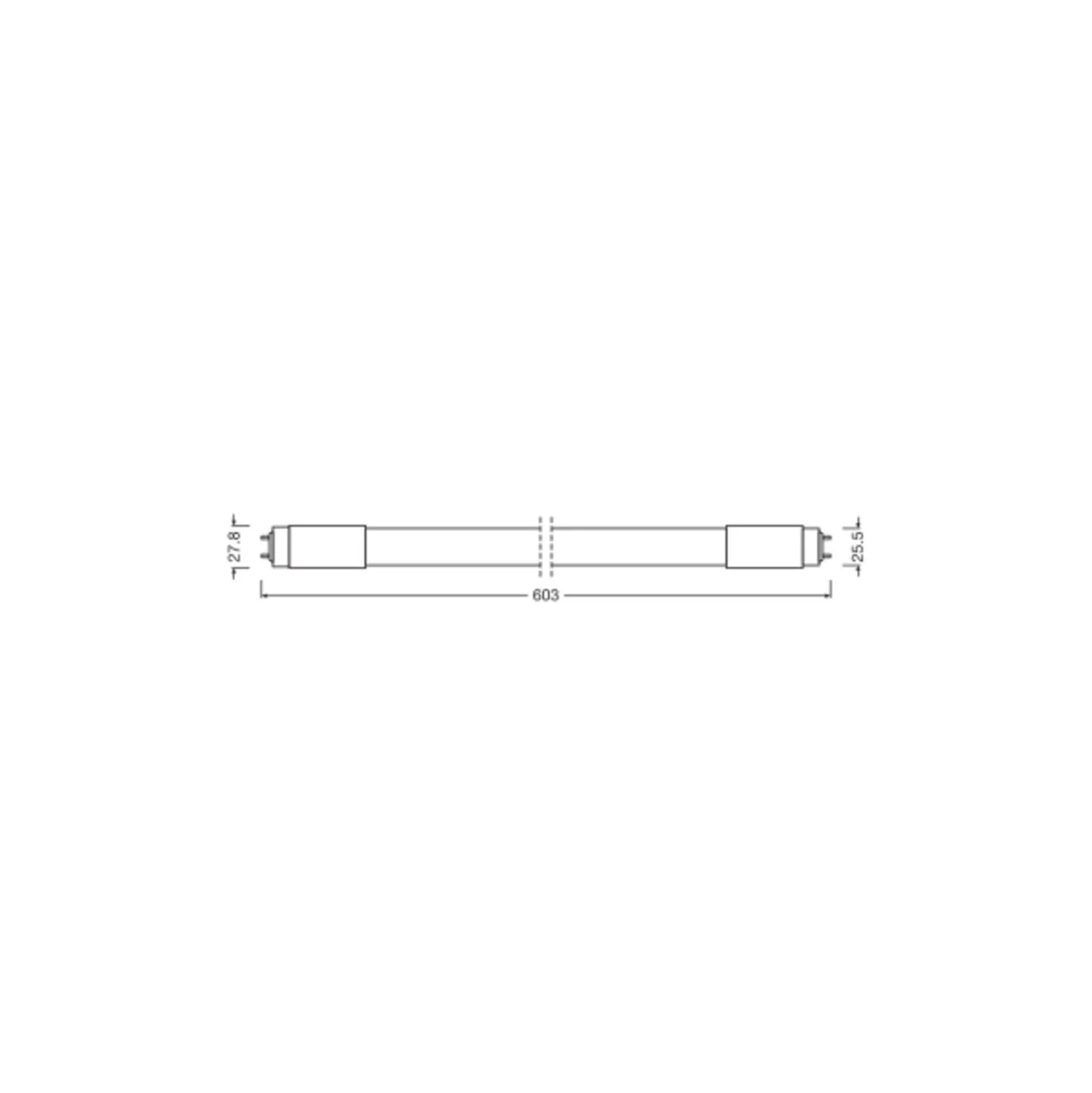Ledvance LED Rör T8 Value (UN) High Output 8W 900lm - 865 Dagsljus | 60cm - Ersättare 18W
