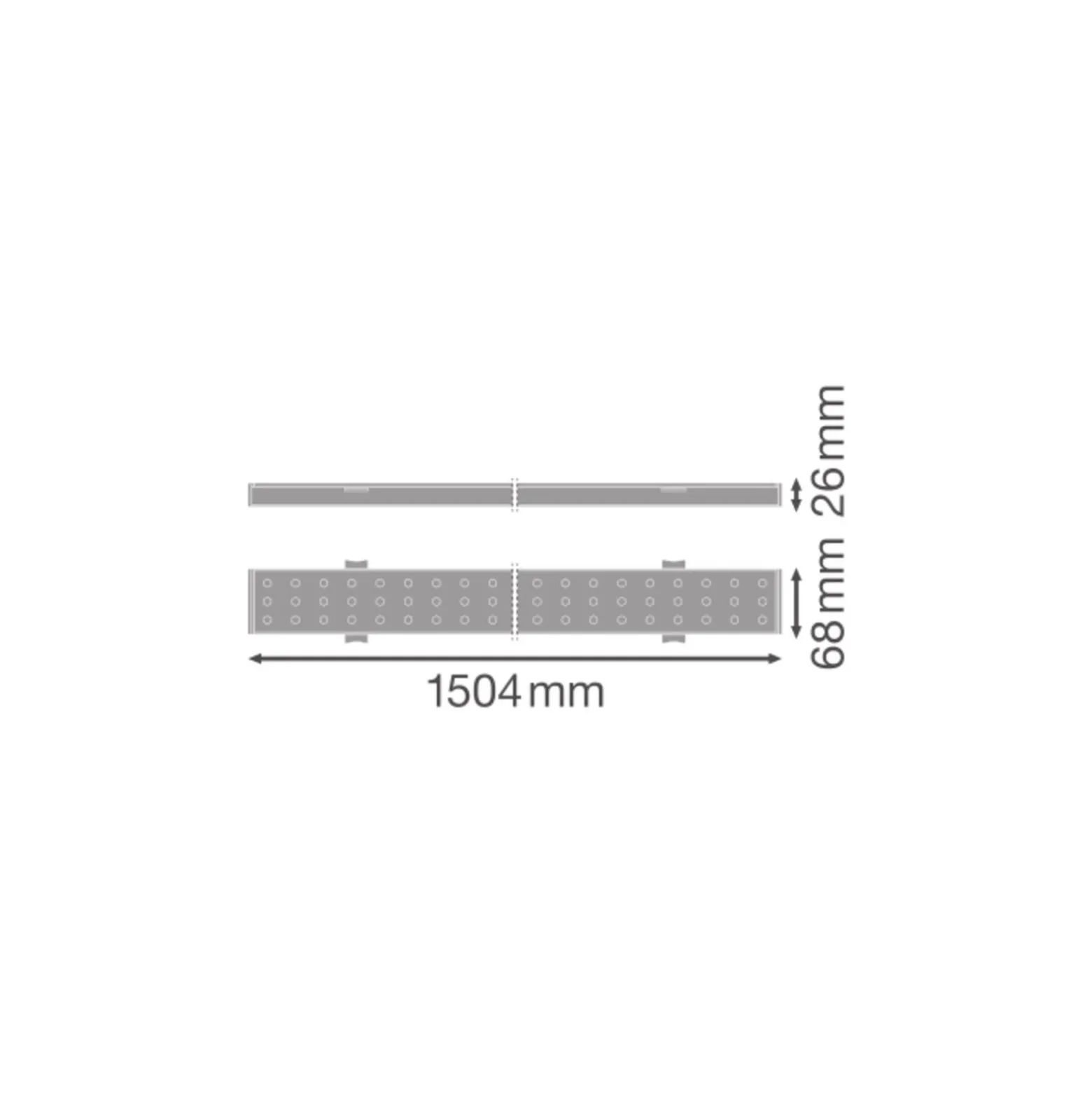 Ledvance LED Skensystem Trusys Universal Aluminium Vit 50W 9000lm 180D - 840 Kallvit