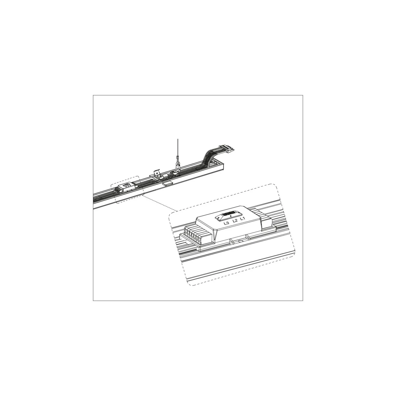 Ledvance LED Skensystem Trusys Universal Vit 73W 12750lm - 840 Kallvit | Ersättare 2x58W