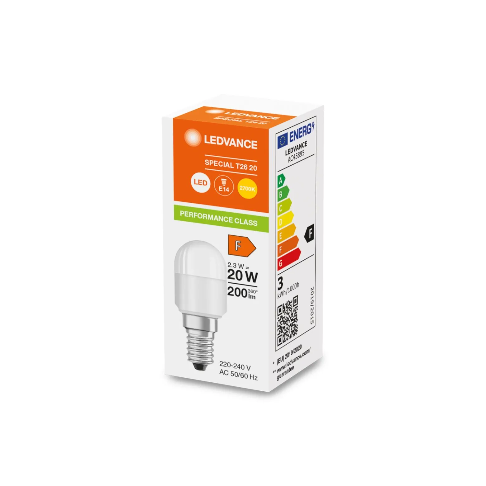 Ledvance LED Special T26 E14 Tubular Matt 2.3W 200lm - 827 Extra Varm Vit | Ersättare 20W