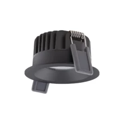 Ledvance LED Spot Fix Aluminium Svart 8W 680lm 36D - 930 Varm Vit | Utskärning 68mm - IP44 - Bästa färgåtergivning - Dimbar