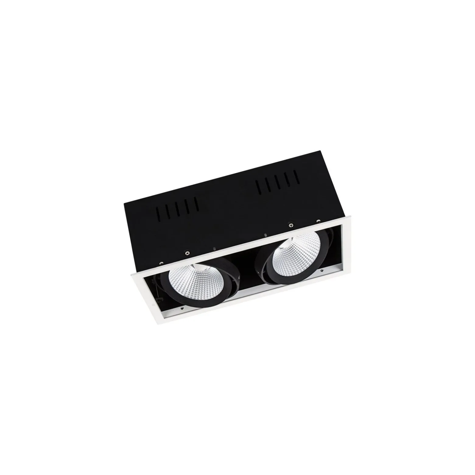 Ledvance LED Spot Fyrkant Multi Lutningsbar Svart-Vit 2x30W 5400lm 38D - 840 Kallvit | Utskärning 320x160mm