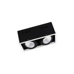 Ledvance LED Spot Fyrkant Multi Lutningsbar Svart-Vit 2x30W 5400lm 38D - 840 Kallvit | Utskärning 320x160mm
