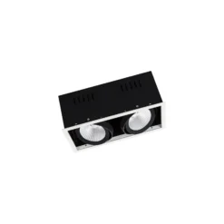 Ledvance LED Spot Fyrkant Multi Lutningsbar Svart-Vit 2x30W 5400lm 38D - 830 Varm Vit | Utskärning 320x160mm