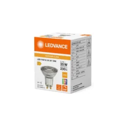 Ledvance LED Spot GU10 PAR16 2.4W 230lm 36D - 927 Extra Varm Vit | Bästa Färgåtergivning - Dimbar - Ersättare 35W