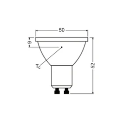 Ledvance LED Spot GU10 PAR16 8W 750lm 36D - 827 Extra Varm Vit | Dimbar - Ersättare 100W