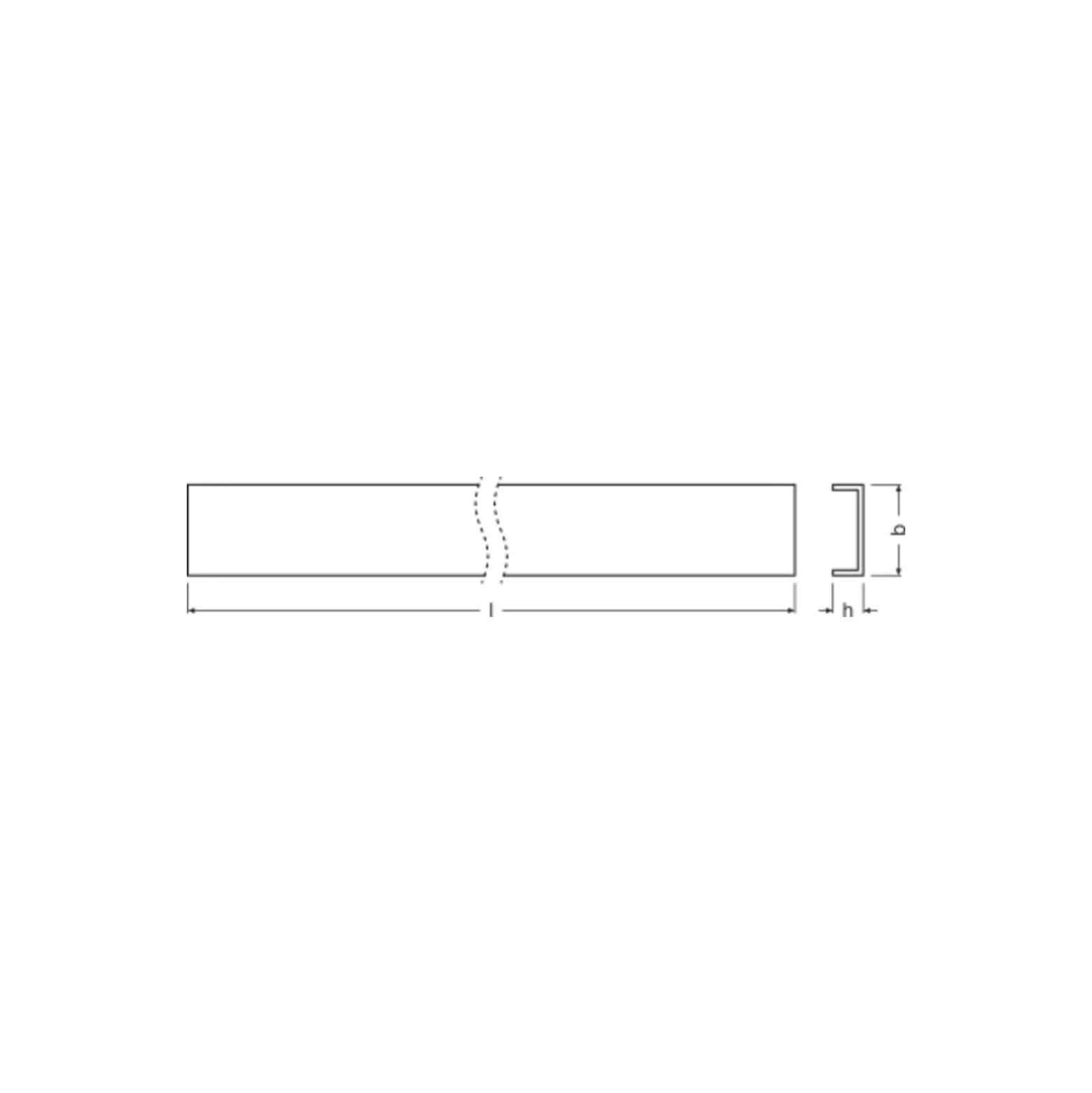 Ledvance Led Strip Profile Cover LS AY-PC/P02/D/1 - Vit