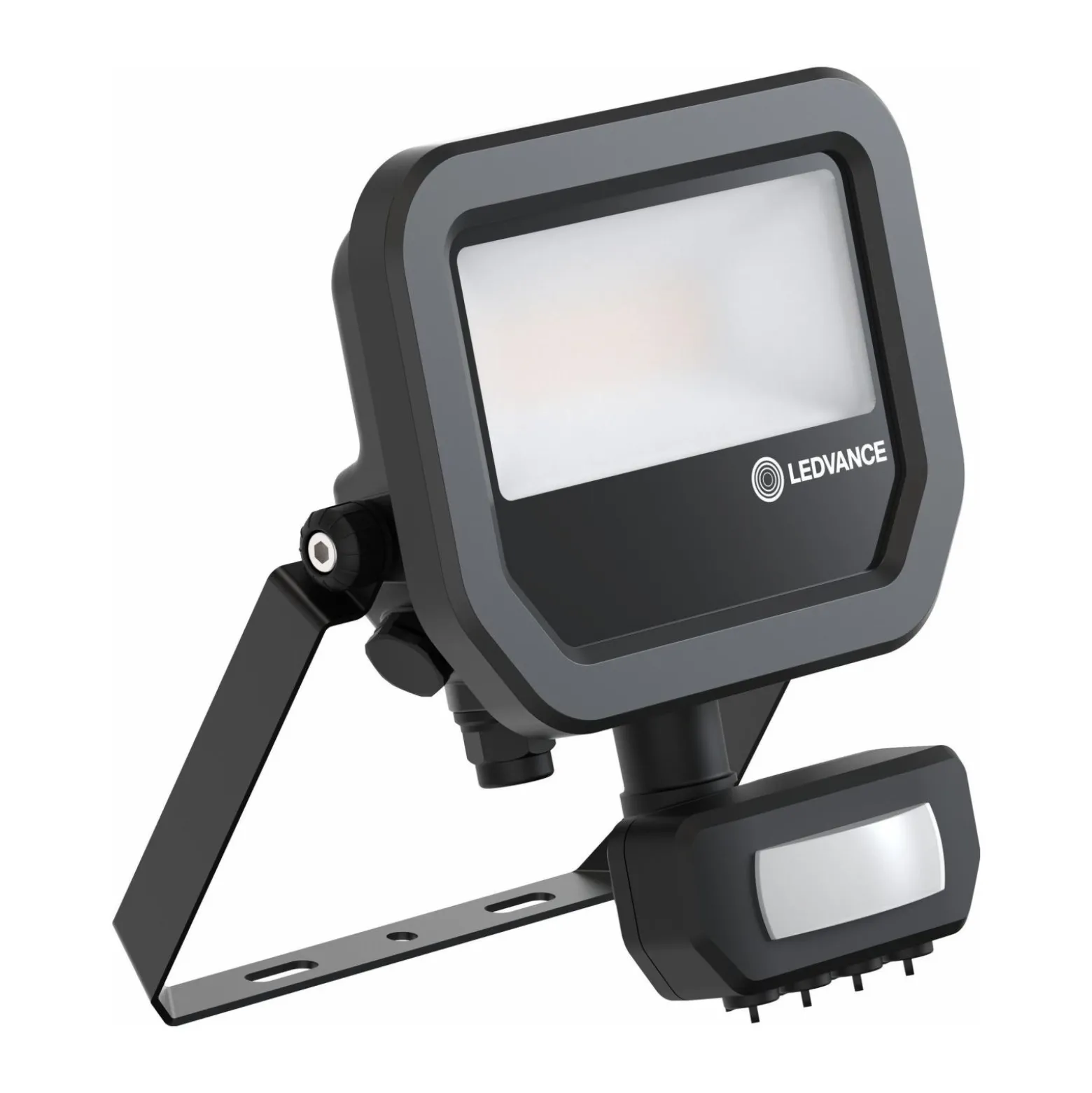 Ledvance LED Strålkastare Aluminium Svart 8W 1200lm 100D - 840 Kallvit | IP65 - Rörelse- Och Ljussensor - Symmetrisk