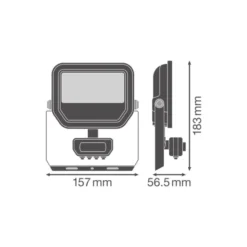 Ledvance LED Strålkastare Aluminium Vit 17W 2400lm 100D - 840 Kallvit | IP65 - Rörelse- Och Ljussensor - Symmetrisk