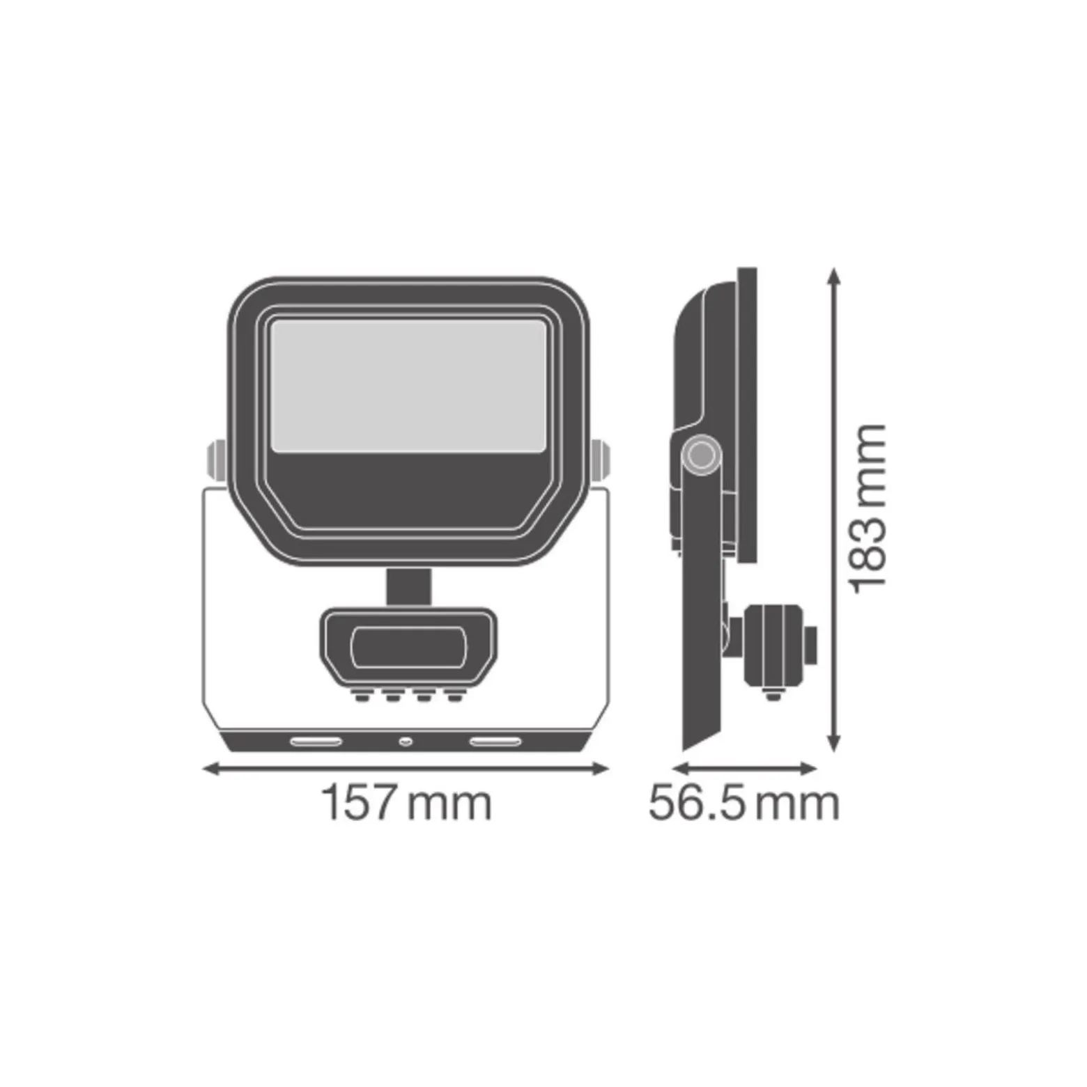Ledvance LED Strålkastare Aluminium Vit 17W 2400lm 100D - 840 Kallvit | IP65 - Rörelse- Och Ljussensor - Symmetrisk