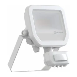 Ledvance LED Strålkastare Aluminium Vit 8W 1100lm 100D - 830 Varm Vit | IP65 - Rörelse- Och Ljussensor - Symmetrisk