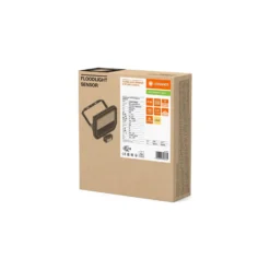 Ledvance LED Strålkastare Aluminium Svart 41W 5500lm 100D - 830 Varm Vit | IP65 - Rörelse- Och Ljussensor - Symmetrisk