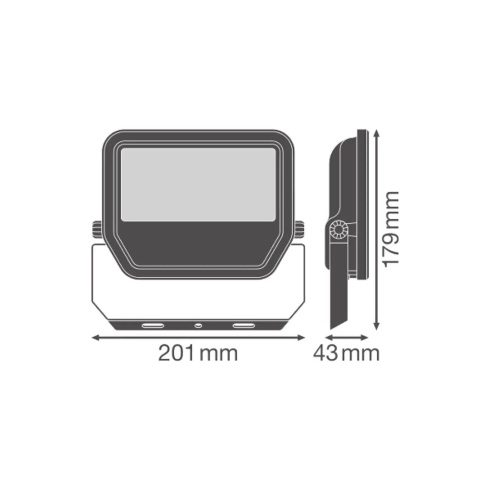 Ledvance LED Strålkastare Aluminium Svart 41W 6000lm 100D - 865 Dagsljus | IP66 - Symmetrisk
