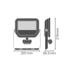 Ledvance LED Strålkastare Aluminium Vit 41W 6000lm 100D - 840 Kallvit | IP65 - Rörelse- Och Ljussensor - Symmetrisk