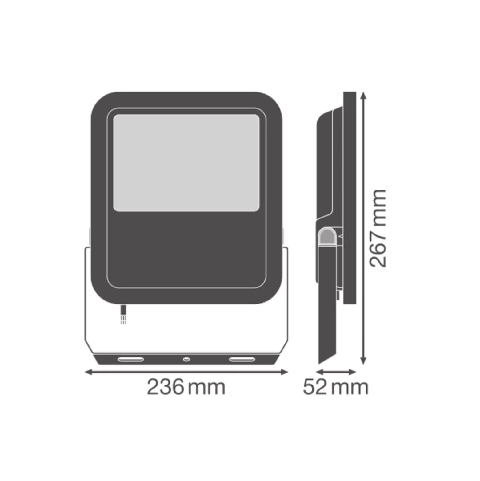 Ledvance LED Strålkastare 100 Aluminium Vit 69W 10000lm 100D - 840 Kallvit | IP66 - Symmetrisk