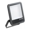 Ledvance LED Strålkastare Aluminium Svart 100W 14000lm 100D - 830 Varm Vit | IP66 - Symmetrisk