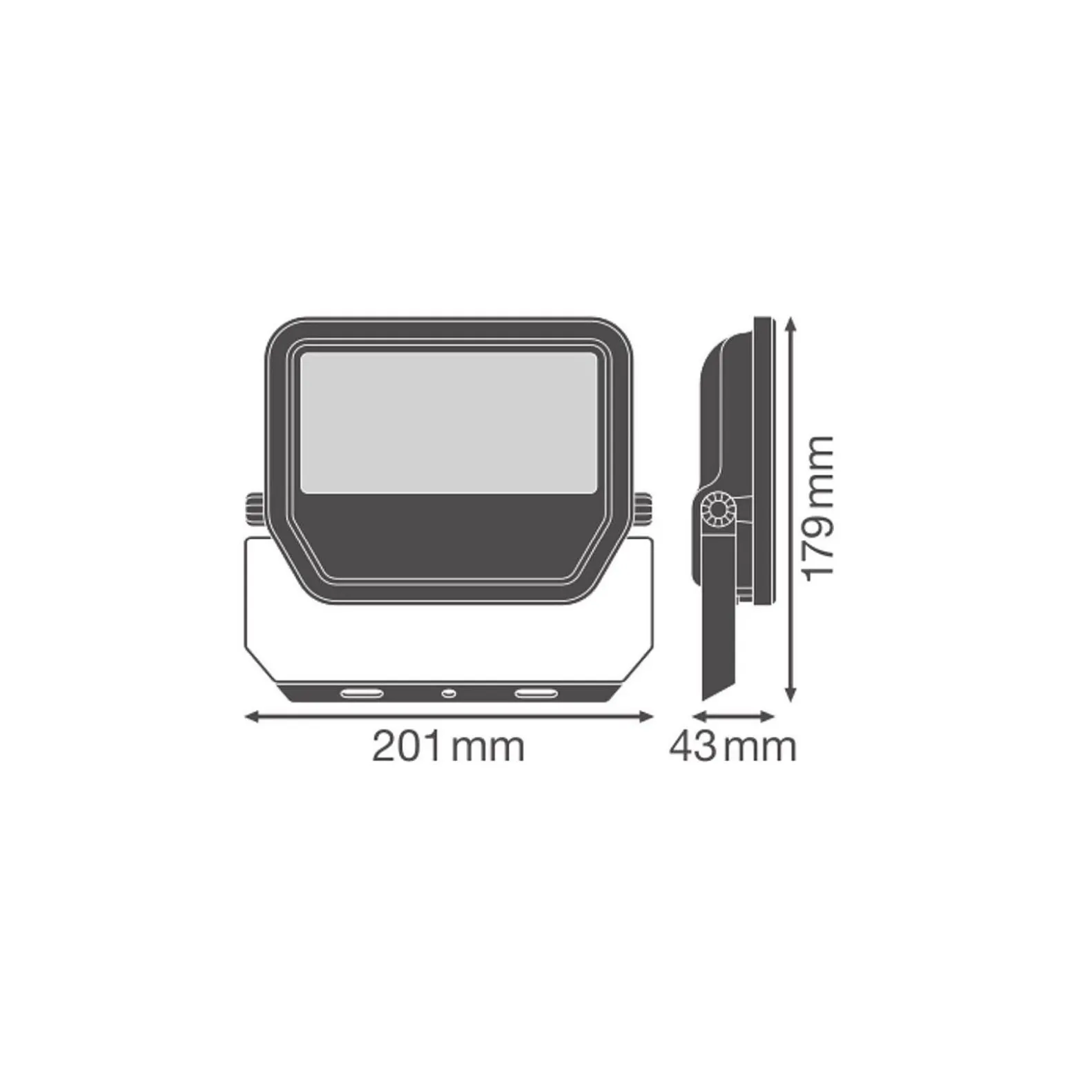 Ledvance LED Strålkastare Area Gen 2 Svart 32W 4200lm - 830 Varm Vit | IP66 - Asymmetrisk