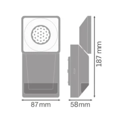 Ledvance LED Strålkastare Endura Spot Svart 8W 750lm 50D - 840 Kallvit | IP55 - Rörelse- och ljussensor - Symmetrisk