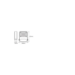 Ledvance LED Strålkastare Endura Vit 10W 800lm 100D - 830 Varm Vit | IP65 - Symmetrisk