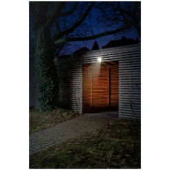 Ledvance LED Strålkastare Endura Svart 15W 1500lm 100D - 840 Kallvit | IP55 - Rörelse- och ljussensor - Symmetrisk