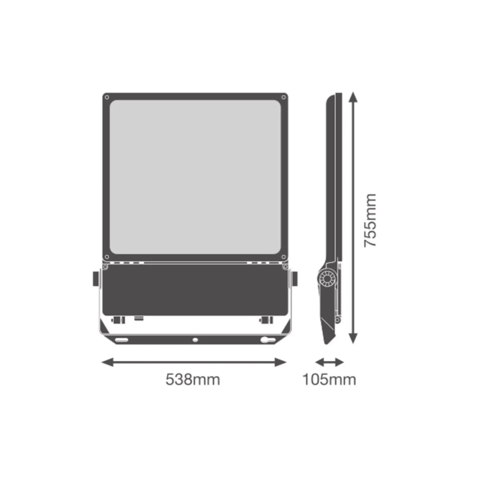 Ledvance LED Strålkastare Flex Vit 450W 70000lm 45x140D - 840 Kallvit | IP66 - Dali Dimbar - Asymmetrisk