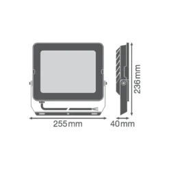 Ledvance LED Strålkastare Kompakt Svart 90W 9000lm 100D - 840 Kallvit | IP65 - Symmetrisk