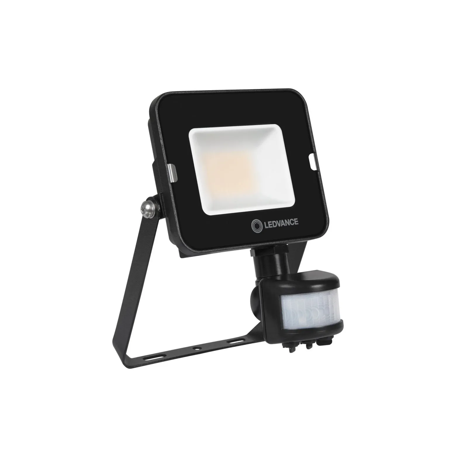 Ledvance LED Strålkastare Kompakt Svart 20W 2000lm 100D - 840 Kallvit | IP65 - Symmetrisk - Rörelse- och ljussensor