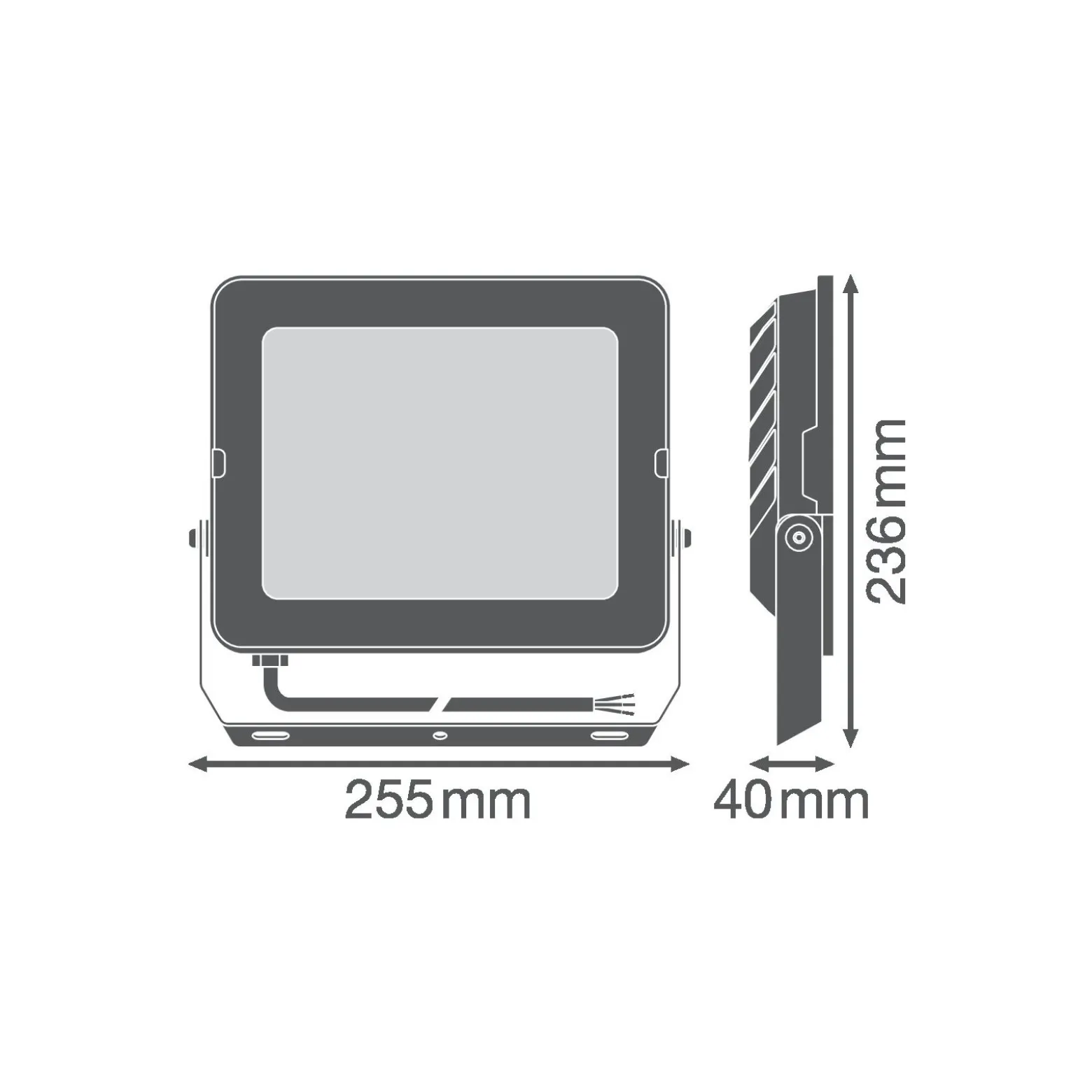Ledvance LED Strålkastare Kompakt Svart 90W 8100lm 100D - 830 Varm Vit | IP65 - Symmetrisk