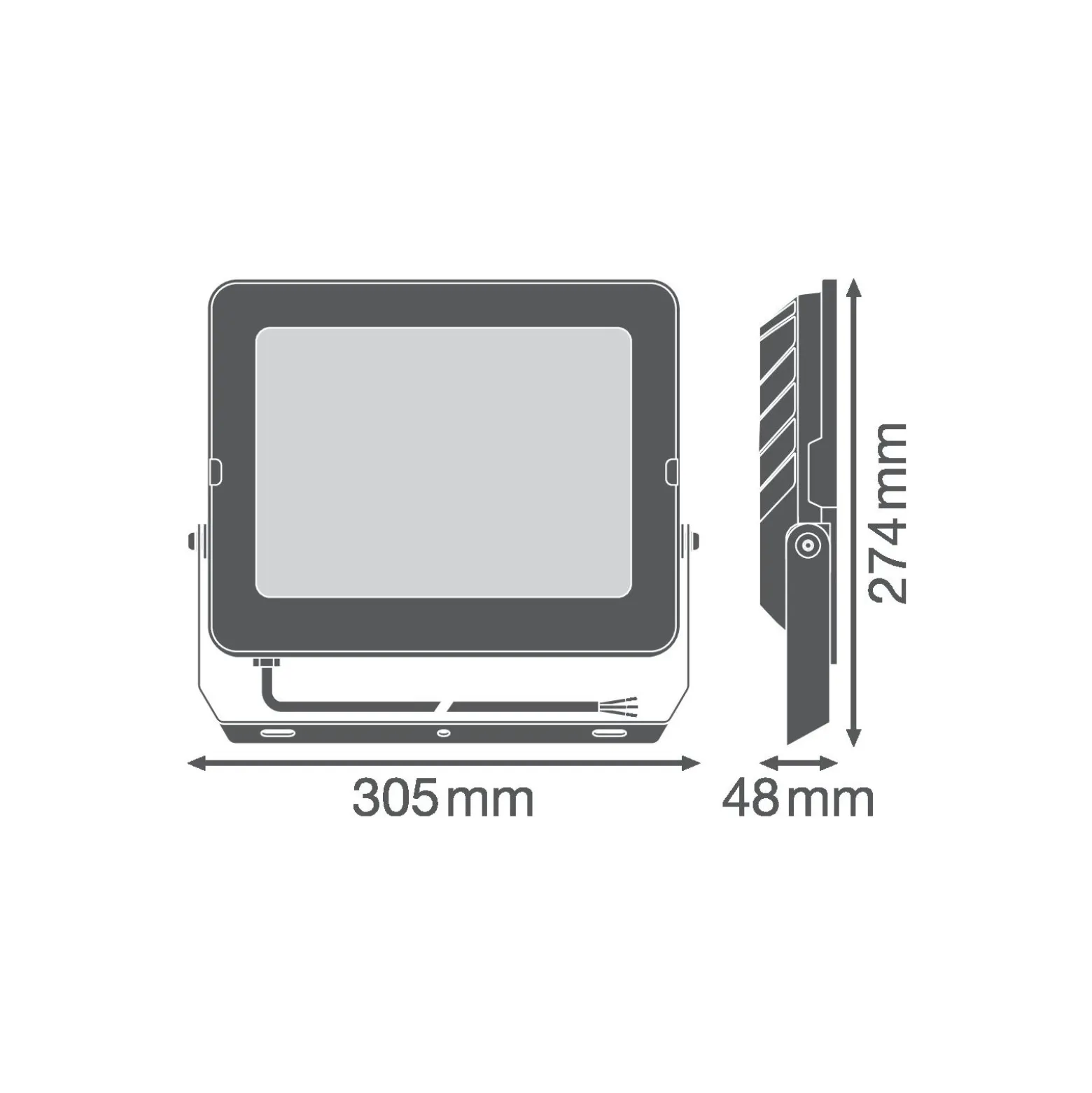 Ledvance LED Strålkastare Kompakt Svart 135W 13500lm 100D - 865 Dagsljus | IP65 - Symmetrisk