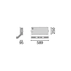 Ledvance LED Strålkastare Max Aluminium Grå 600W 84000lm 65x120D - 740 Kallvit | IP66 - Asymmetrisk