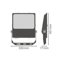 Ledvance LED Strålkastare Performance 150W 19900lm 55x110D - 840 Kallvit | IP66 - Dali Dimbar - Asymmetrisk