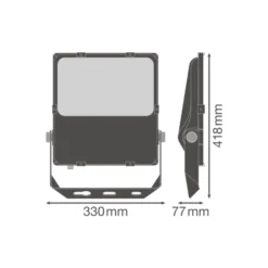 Ledvance LED Strålkastare Performance 100W 11900lm 55x110D - 830 Varm Vit | IP66 - Dali Dimbar - Asymmetrisk