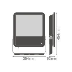 Ledvance LED Strålkastare Photocell GEN 3 Svart 200W 25000lm 100D - 840 Kallvit | IP65 - Ljussensor - Symmetrisk