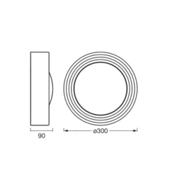Ledvance LED Taklampa Orbis Betong Brun 13W 800lm - 830 Varm Vit | Dimbar