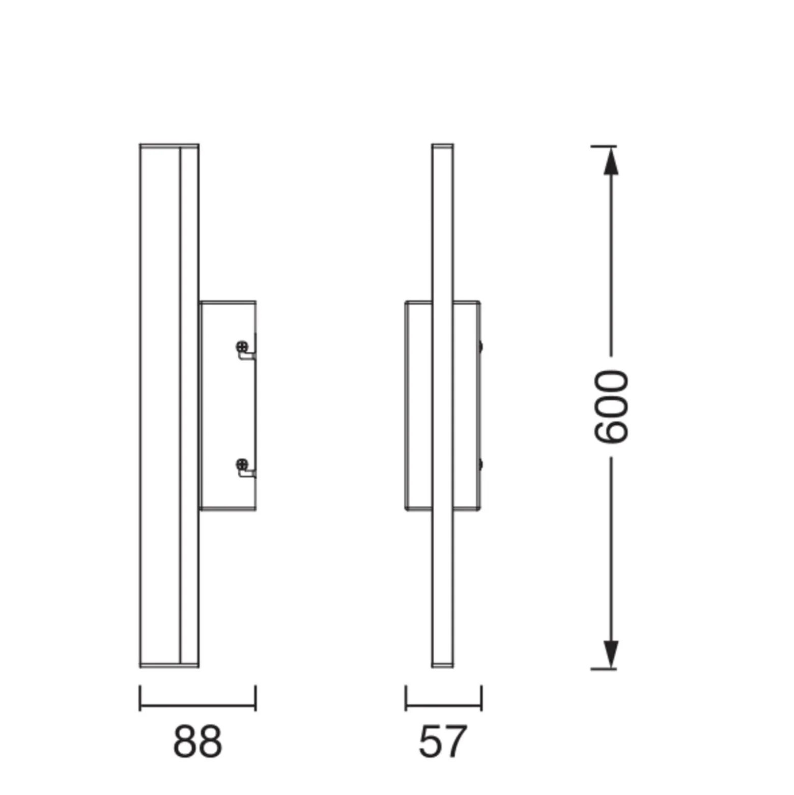 Ledvance LED Vägglampa Badrumsbelysning Orbis Mirror Svart 10W 950lm - 830-840 CCT | IP44 - Touchdimmerbar