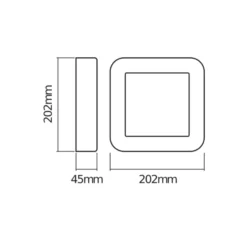 Ledvance LED Vägglampa Endura Stil Fyrkant Vit 13.5W - 830