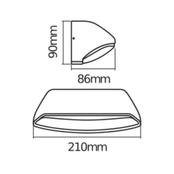 Ledvance LED Vägglampa Endura Stil Wide Mörk Grå 12W - 830