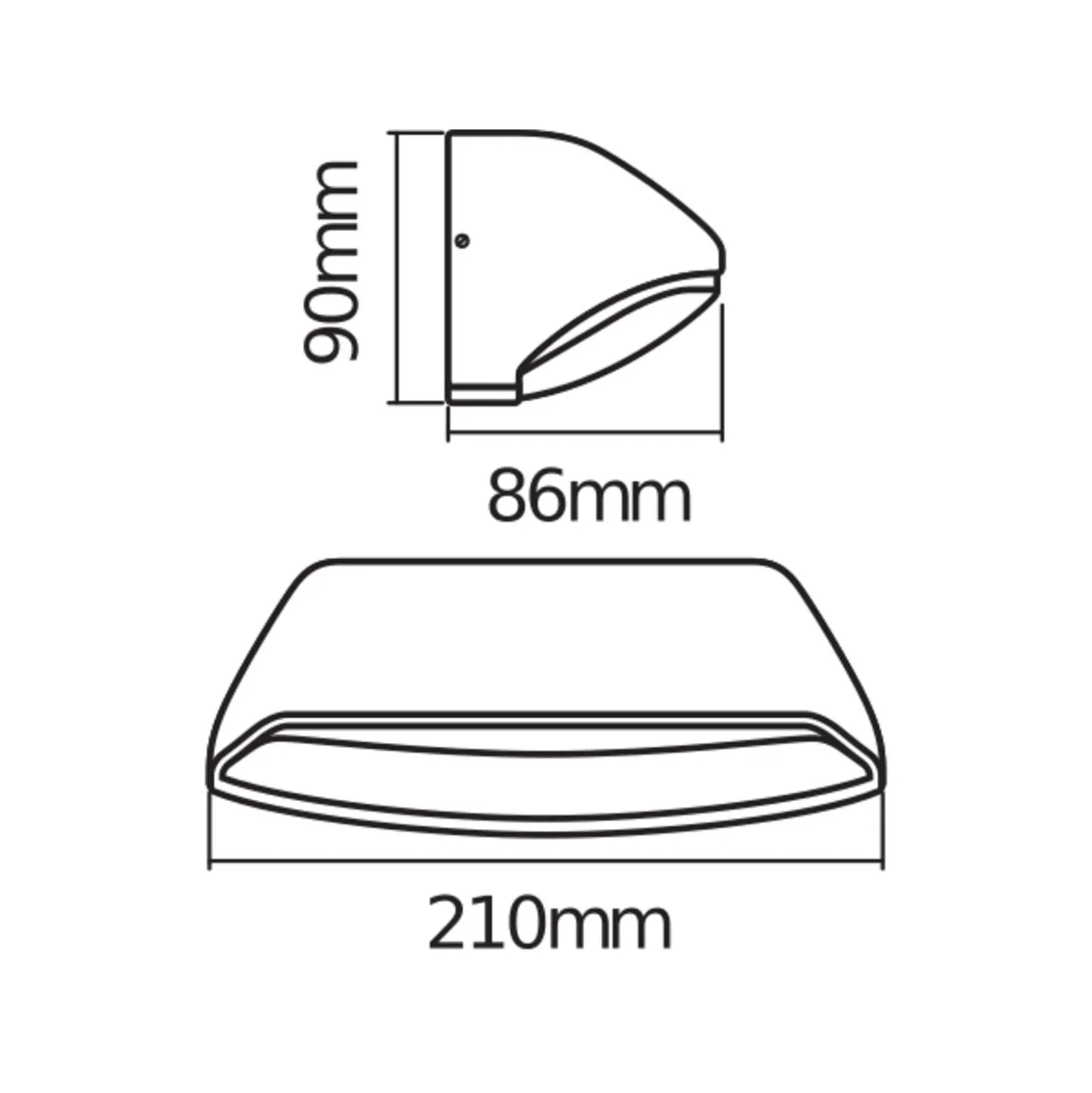 Ledvance LED Vägglampa Endura Stil Wide Mörk Grå 12W - 830