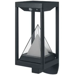 Ledvance LED Vägglampa Utomhus Alps Svart 6W 400lm - 830 Varm Vit | RGBW - IP44 - Rörelse- och Ljussensor - Dimbar