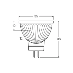 Ledvance Performance LED Spot Reflektor GU4 MR11 4.2W 345lm 36D - 840 Kallvit | Ersättare 35W