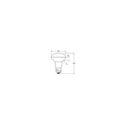 Ledvance Performance LED Spot E27 R80 8.5W 670lm 36D - 827 Extra Varm Vit | Dimbar - Ersättare 100W