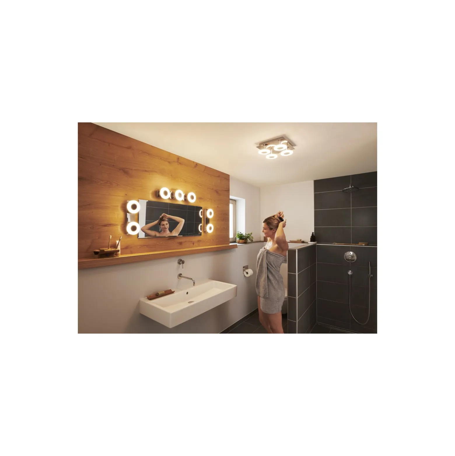 Ledvance Smart+ Wifi LED Vägglampa Utomhus Silver 26W 1500lm - 830-865 Justerbar Vit | IP44