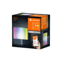 Ledvance Smart+ Wifi Vägglampa Cube Mörk Grå Utomhus 9.5W 500lm - 830 Varm Vit | RGBW - Dimbar