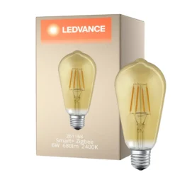 Ledvance Smart+ Zigbee E27 ST64 6W 680lm - 824 Extra Varm Vit | Dimbar - Ersättare 60W