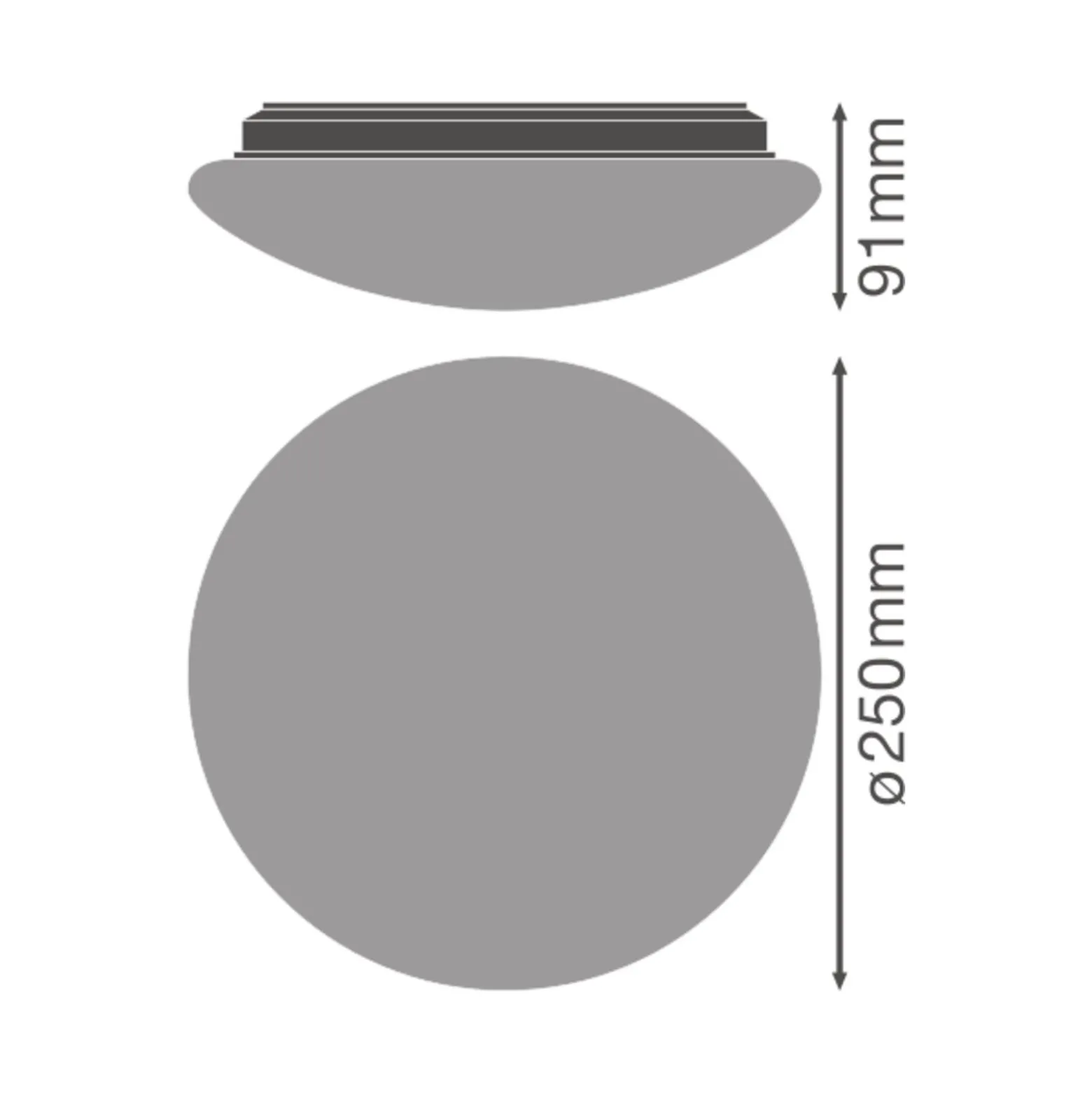Ledvance Surface Cirkulär 250 Vit 13W 920lm - 830 Varm Vit | Sensor - IP44 - Ersättare 2x13W