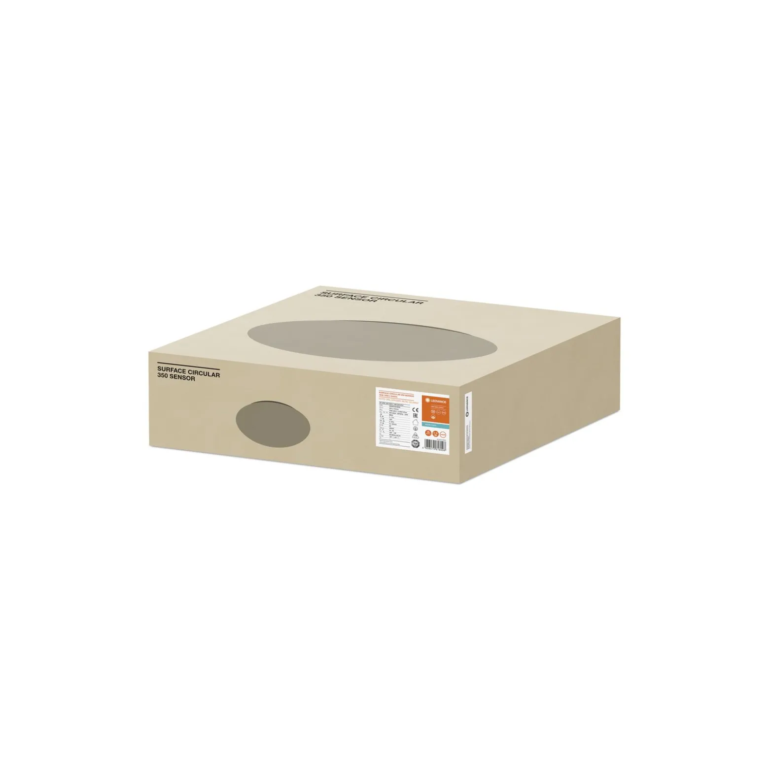 Ledvance Surface Cirkulär 350 Vit 18W 1440lm - 840 Kallvit | IP44 - Sensor - Ersättare 2x18W