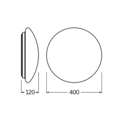 Ledvance Surface Cirkulär 400 24W 840 1920lm Vit IP44 | Kallvit