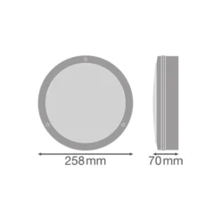 Ledvance Surface Plafond 250 10W 830 800lm Vit IP65 | Nödbelysning 3H Sensor - Varm Vit