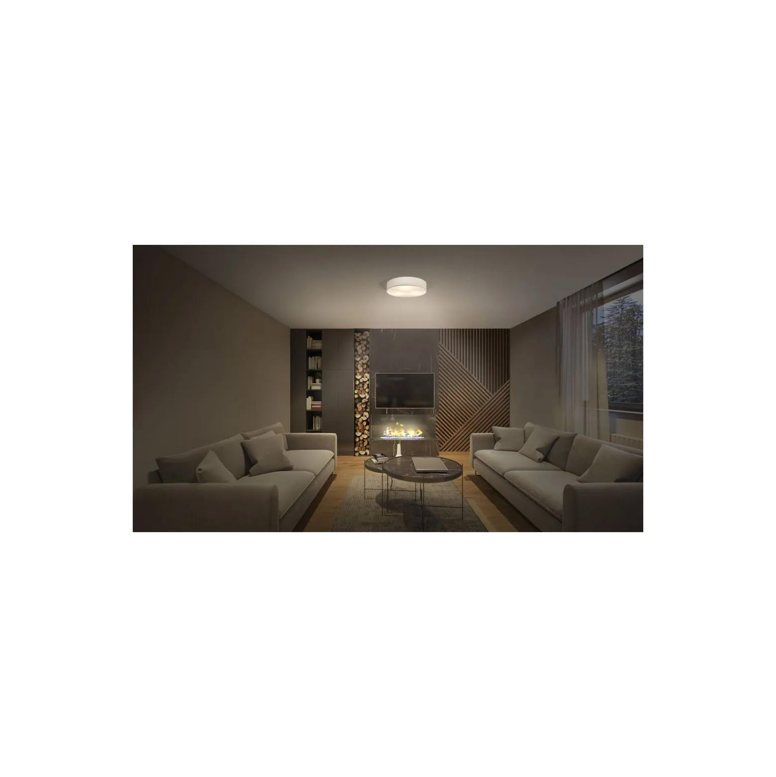 Ledvance Taklampa Orbis Paris Beige | Passande för 2x E27 - 400mm - IP20