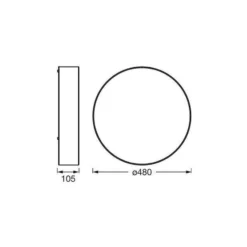 Ledvance Taklampa Orbis Paris Svart | Passande för 3x E27 - 480mm - IP20